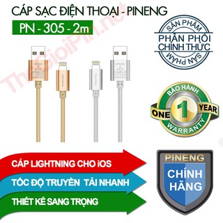 Cáp sạc lightning pineng pn-305 2m