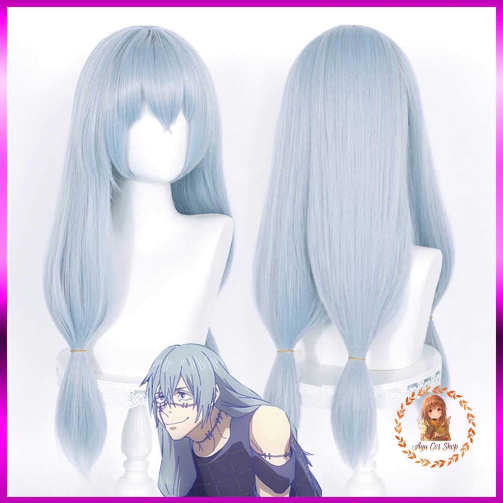 Wig/tóc giả xanh nhạt cosplay Mahito Jujutsu Kaisen Chú Thuật Hồi Chiến