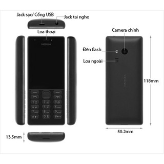 - Nokia 216 2sim (Trắng) - Hàng chính hãng