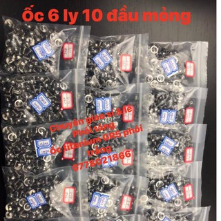 Ốc titanium GR5 6 ly 1 phân đầu dù mỏng