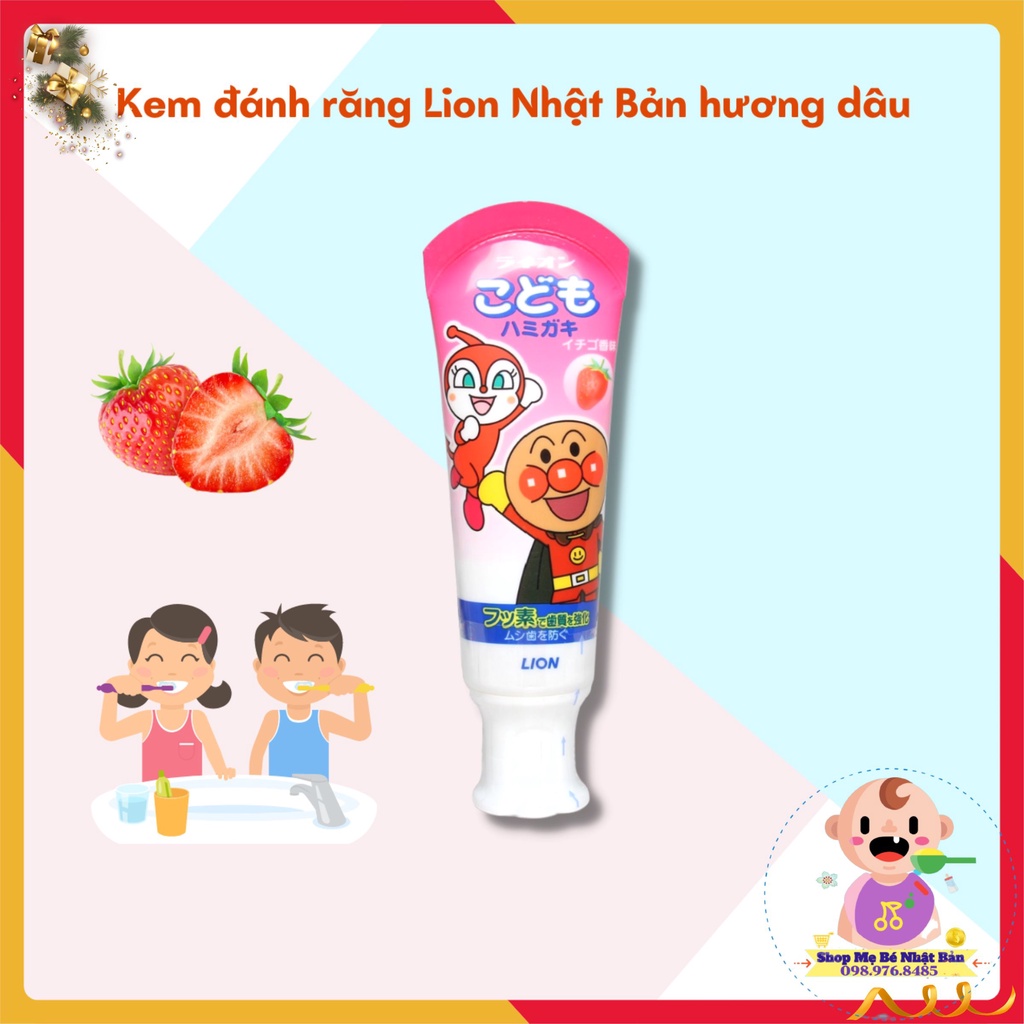  Kem Đánh Răng Nuốt Được Lion Nhật Bản Cho Bé