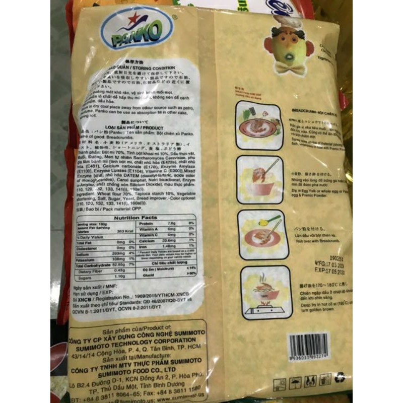 Bột Xù 3 Màu Panko Gói 1kg