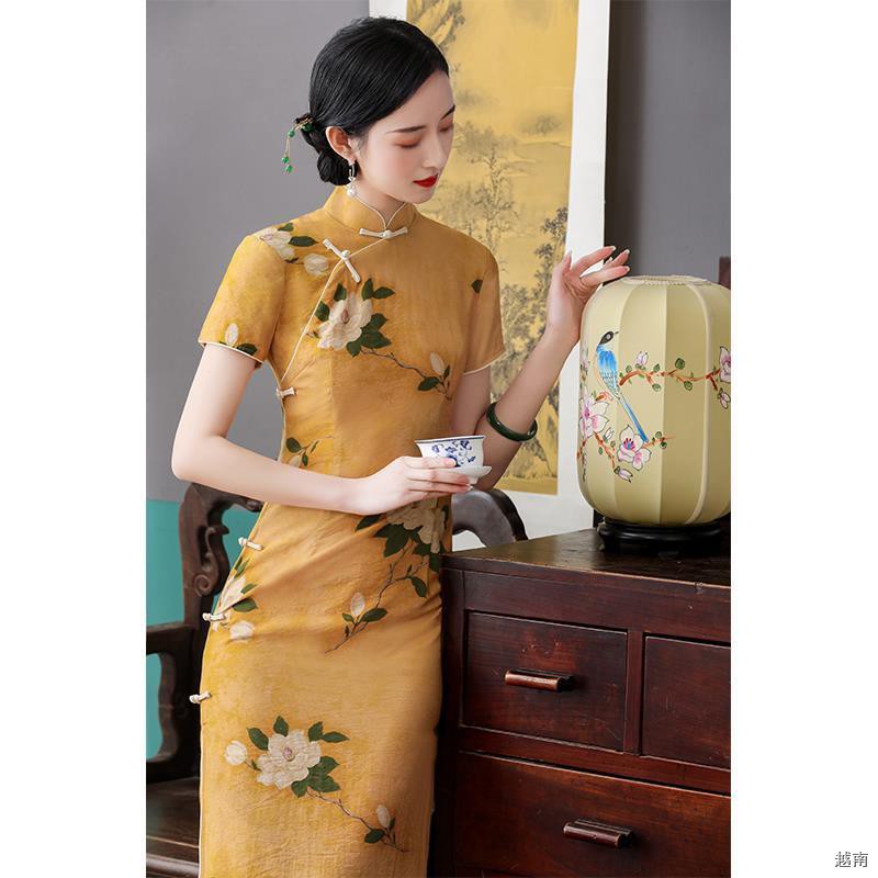 ❉Phiên bản cải tiến của sườn xám cổ Thượng Hải, Cộng hòa Trung Hoa mùa hè cô gái trẻ phong cách Pháp điển áo d