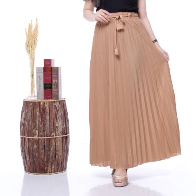 Chân Váy MAXI Dày/Đầm MAXI Có Dây Buộc Mẫu ROK PLISKET Cao Cấp Cho Người Lớn