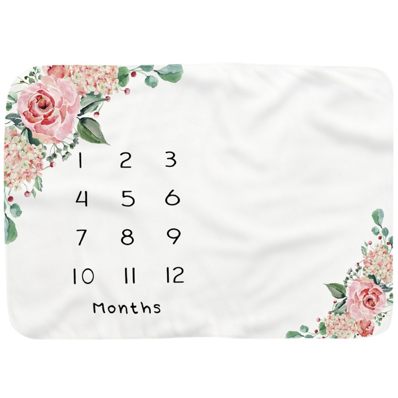 Chăn Quấn In Họa Tiết Hoa Bằng Flannel Mềm Mại Làm Phụ Kiện Chụp Ảnh Cho Bé Sơ Sinh