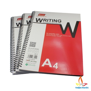 Sổ lò xo A4 kẻ ngang dày 200 trang. Sổ ghi chép cầm tay tiện lợi SUKADO