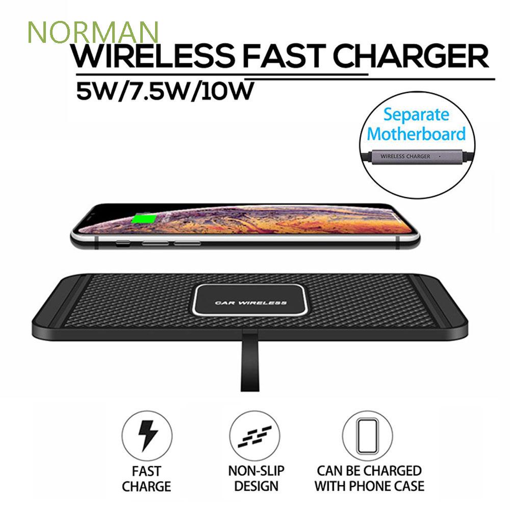 Đế Sạc Nhanh Không Dây Chống Trượt Cho Điện Thoại Di Động Trên Xe Hơi