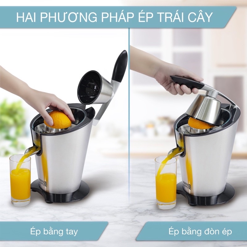 Máy vắt cam ép cam chính hãng LEBENLANG của Đức bằng inox cao cấp bảo hành 24 tháng - Lebenlang LBC388