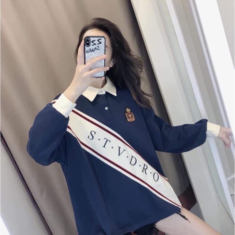 Áo polo dài tay form rộng freesize