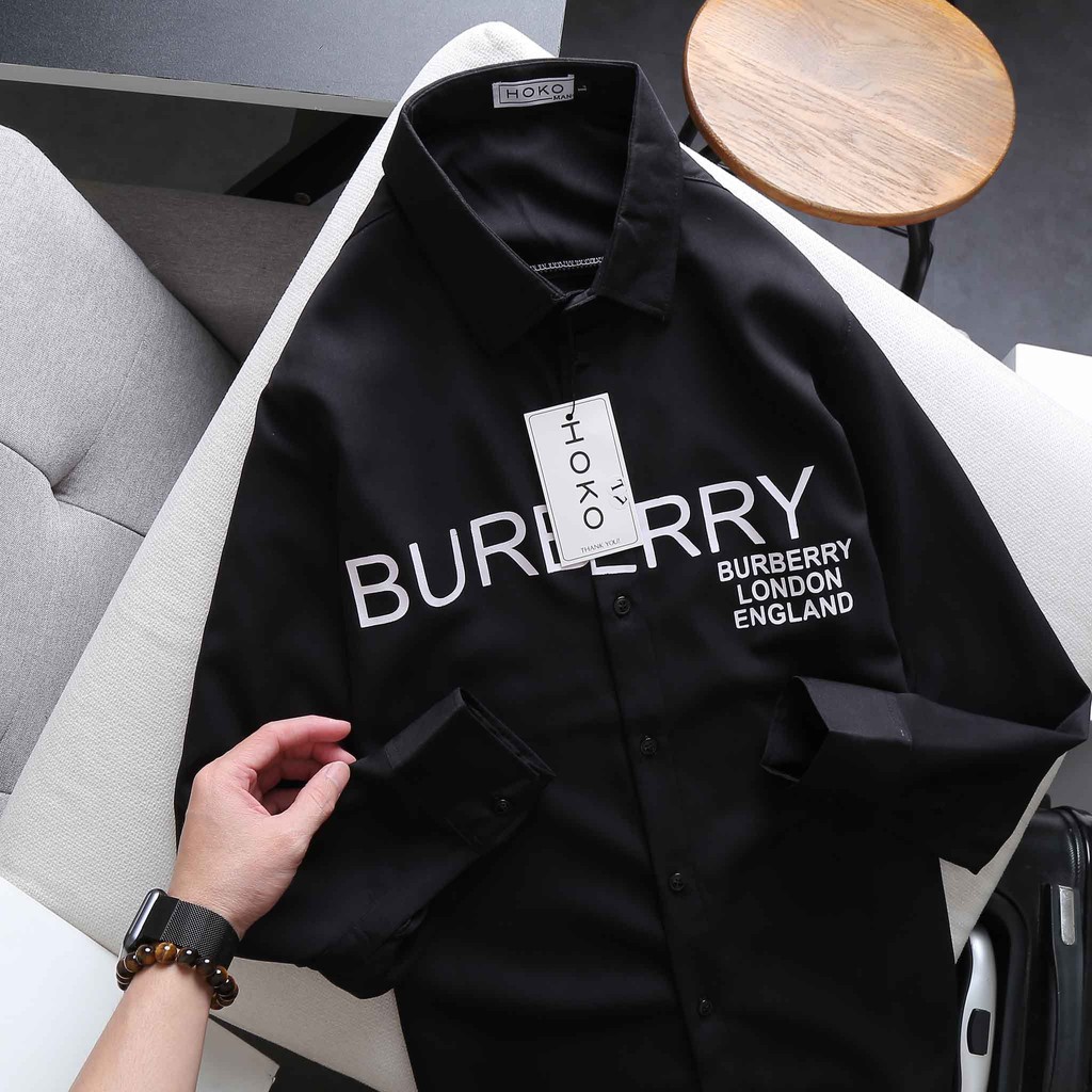 Áo sơ mi nam Hàn Quốc tay dài thời trang cao cấp họa tiết logo Burberry trẻ trung năng động AN60 - Socool Store | BigBuy360 - bigbuy360.vn