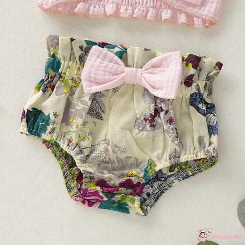 Set áo và quần in hoa xinh xắn dành cho bé gái