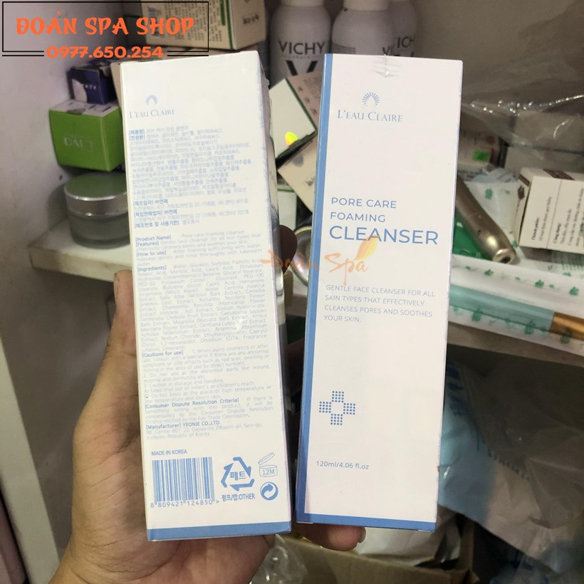 Sữa Rửa Mặt Leau Claire - Pore Care Foaming Cleanser Leau Claire