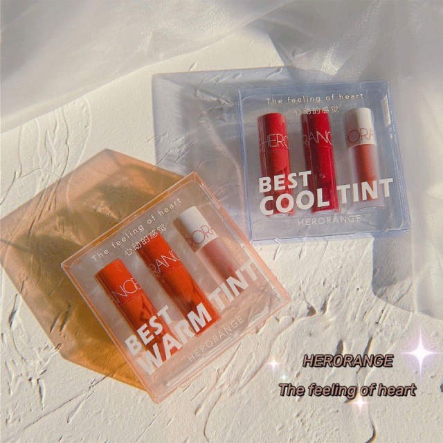 Set 3 son kem tint HERORANGE mịn lì tươi tắn The Feeling Of Heart HERO11 | BigBuy360 - bigbuy360.vn