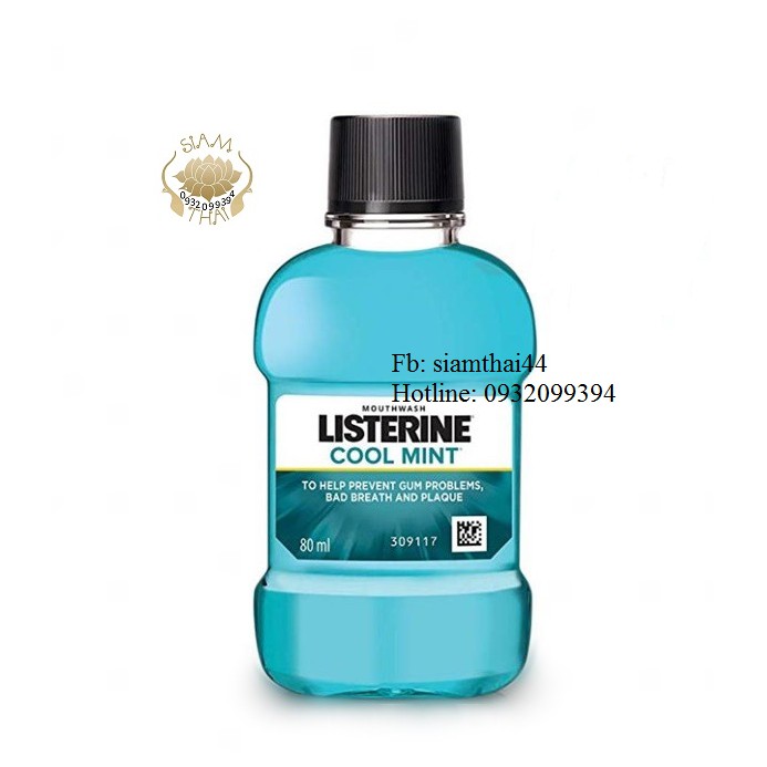 Nước súc miệng Listerine Coolmint 80 ml Thái Lan