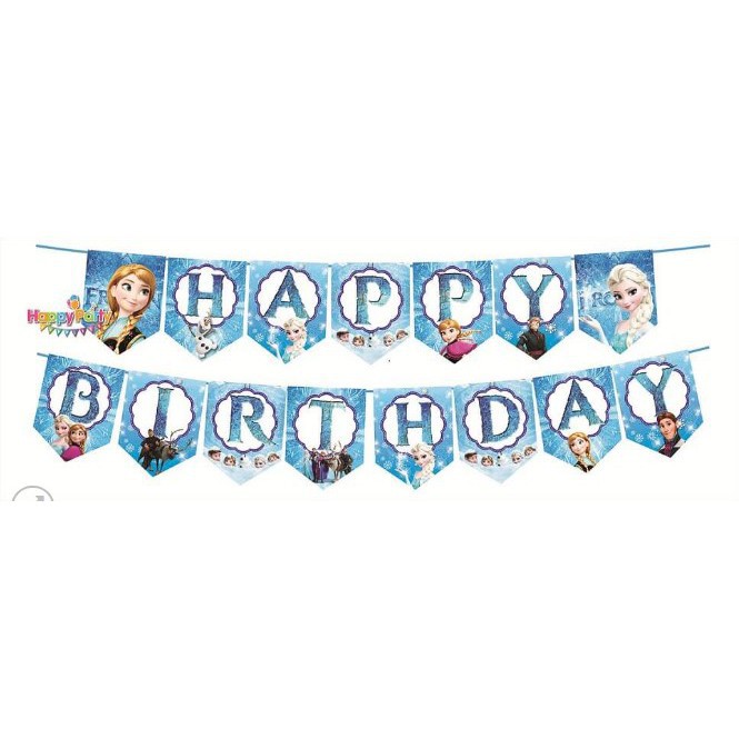 Dây happy birthday cho bé trai/ gái hoạt hình dễ thương