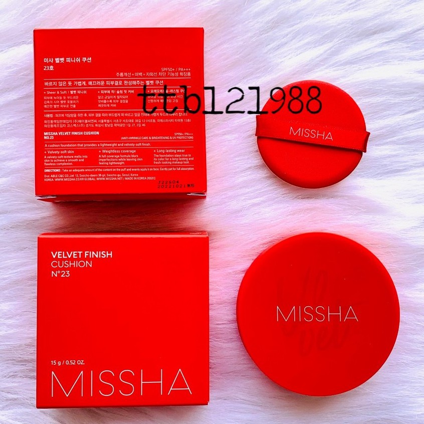 PHẤN NƯỚC MISSHA VELVET FINISH PHIÊN BẢN MỚI 15G