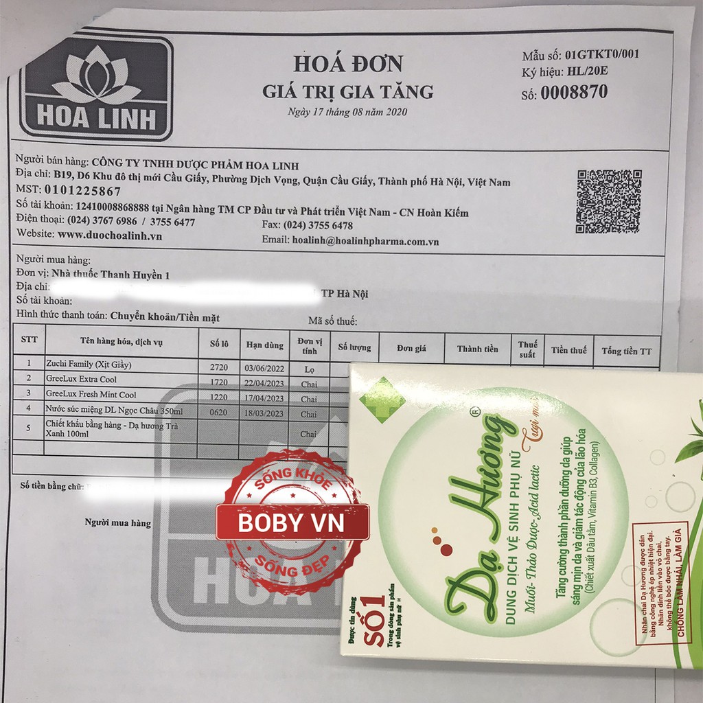 Dung dịch vệ sinh phụ nữ Dạ Hương tươi mới 100ml - Hương Trà Xanh