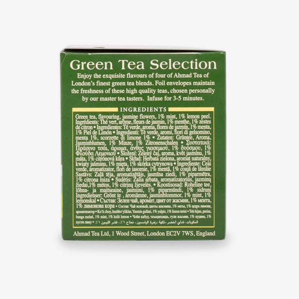 BST 4 vị Trà Xanh (Nhài, Chanh, Bạc Hà, Trà Xanh)  - Ahmad Green Tea Collection (túi lọc có bao thiếc - 20 túi/hộp)