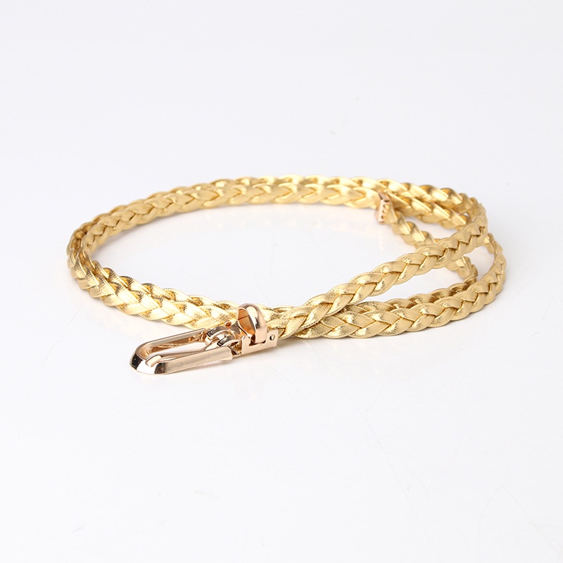 Haimeikang Thắt lưng nữ dây bện màu kẹo đơn giản thời trang