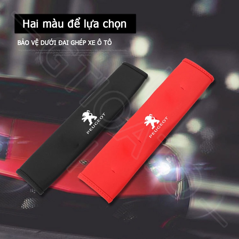 GTIOATO Da DâY Đai An ToàN Ô Tô CàI DâY An ToàN Ô Tô BọC DâY An ToàN Xe HơI Đệm Bọc Dây Đai An Toàn Xe Hơi Phụ KiệN Ô Tô Phụ KiệN Trang Trí Ô Tô Cho Peugeot 3008 2008 5008 208 Traveller