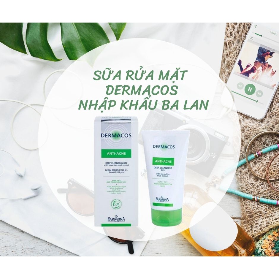 Sữa rửa mặt giảm viêm ngừa mụn mủ Farmona Dermacos Anti Acne Matting Cream 150ml