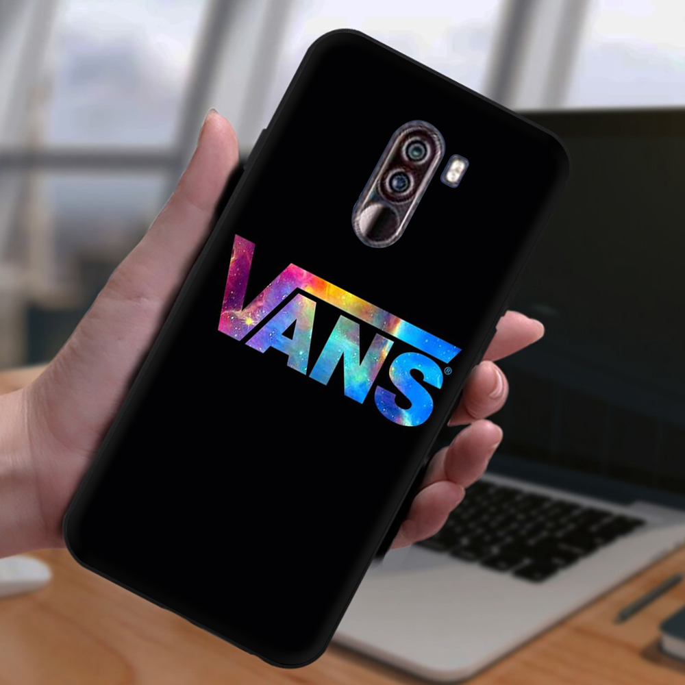 Ốp Điện Thoại Mềm Chống Rơi Màu Đen In Logo Vans Cho Xiaomi F1 Max 3 9 Se 9t Note 10 9 Pro