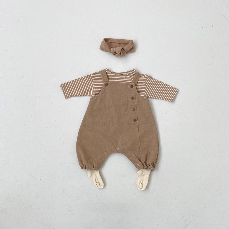 Quần Yếm Thời Trang Xuân Thu Phong Cách Hàn Quốc Dễ Thương Cho Bé