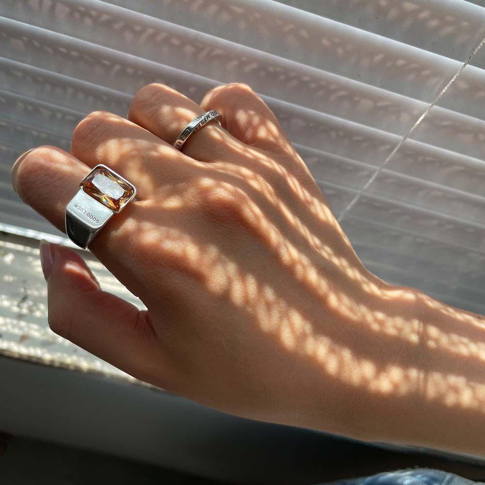 JARRED Nhẫn Hở Hình Bánh Sâm Panh May Mắn Phong Cách Hip Hop Thời Trang Dự Tiệc Cho Cặp Đôi