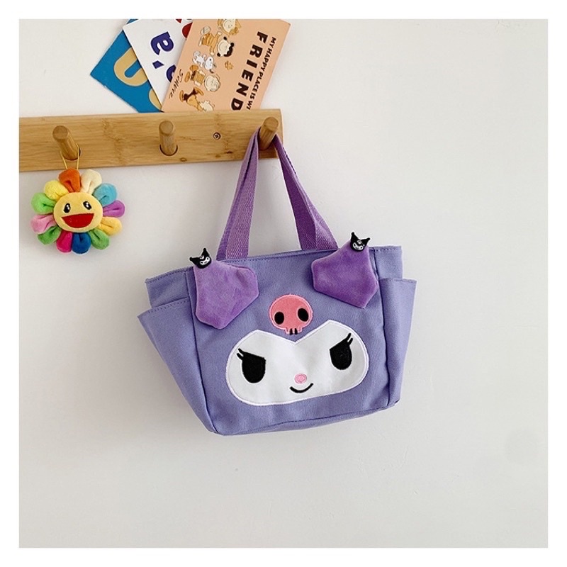 TÚI CANVAS XÁCH TAY HOẠ TIẾT DỄ THƯƠNG