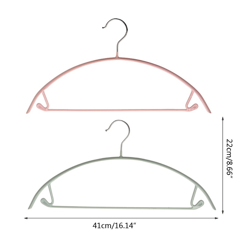 Bộ 10 Móc Treo Quần Áo Bằng Kim Loại Hình Bán Nguyệt Chống Trượt Tiện Dụng
