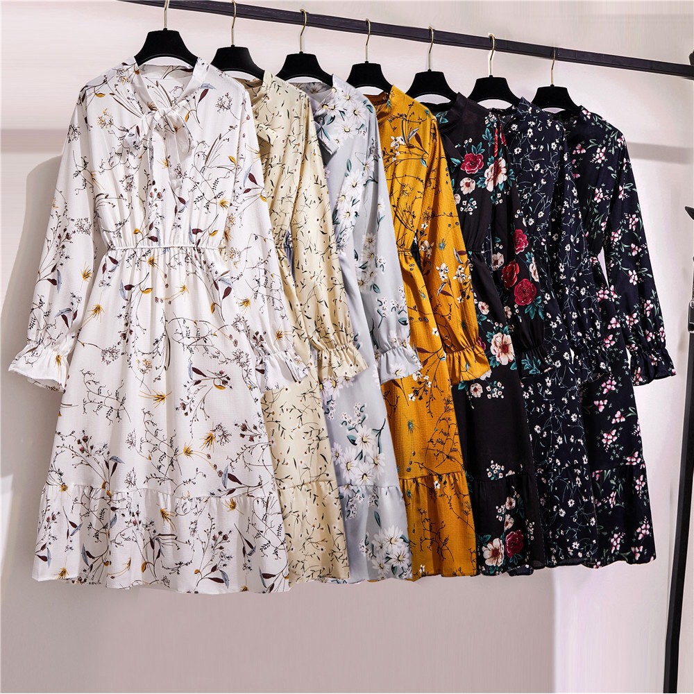 Đầm hoa nhí vintage dáng dài tiểu thư bánh bèo ulzzang Hàn Quốc - Roxie | BigBuy360 - bigbuy360.vn
