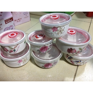 Thố sứ có nắp hút chân không