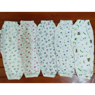 quần chục sơ sinh trắng họa tiết ( 10 quần)