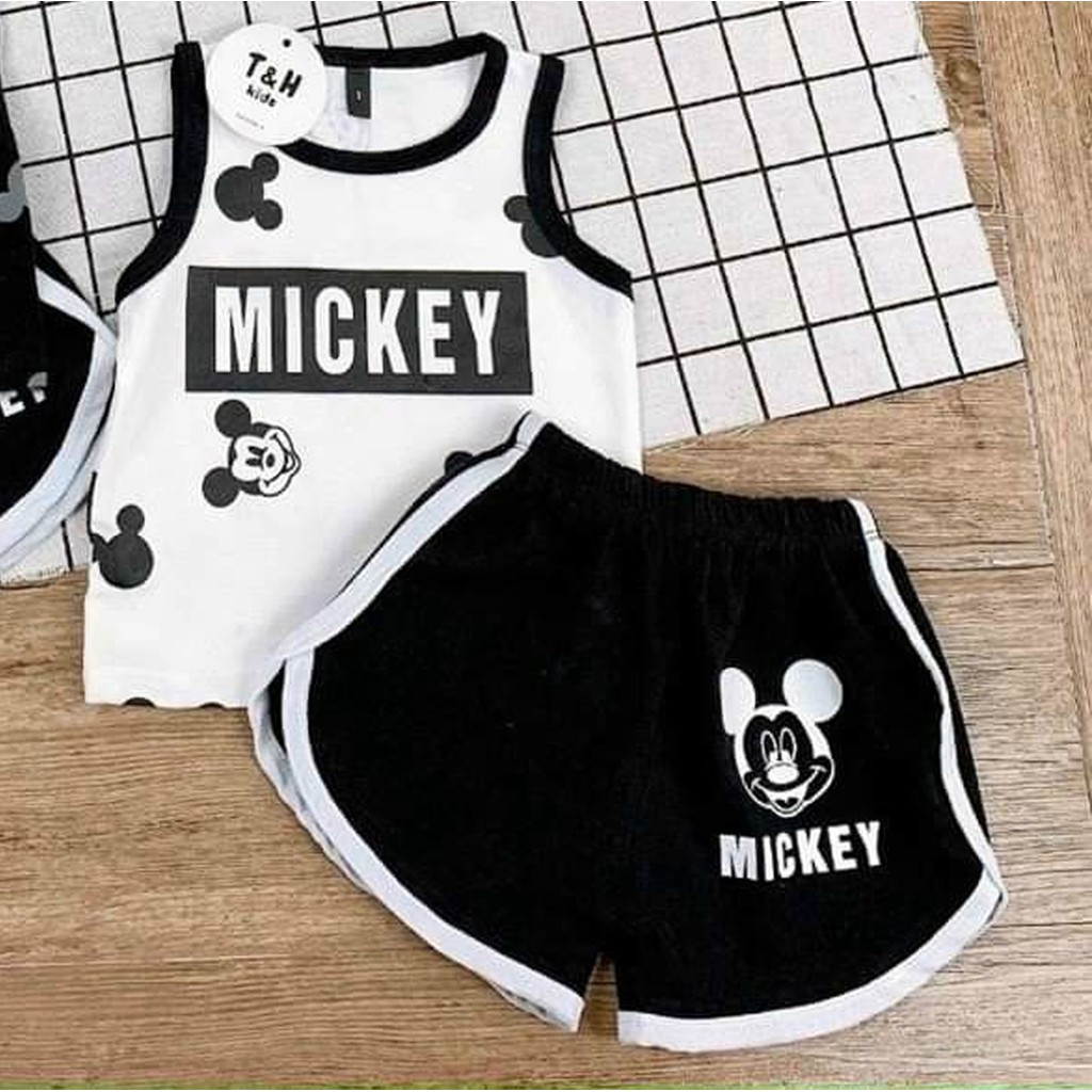 [HÀNG VN XUẤT] Sét Bộ 3 Lổ Mickey Bé Trai / Bé Gái Siêu Xinh Chất Cotton 2C Mát Dể Thương KEYER KID VN SZ99NEW