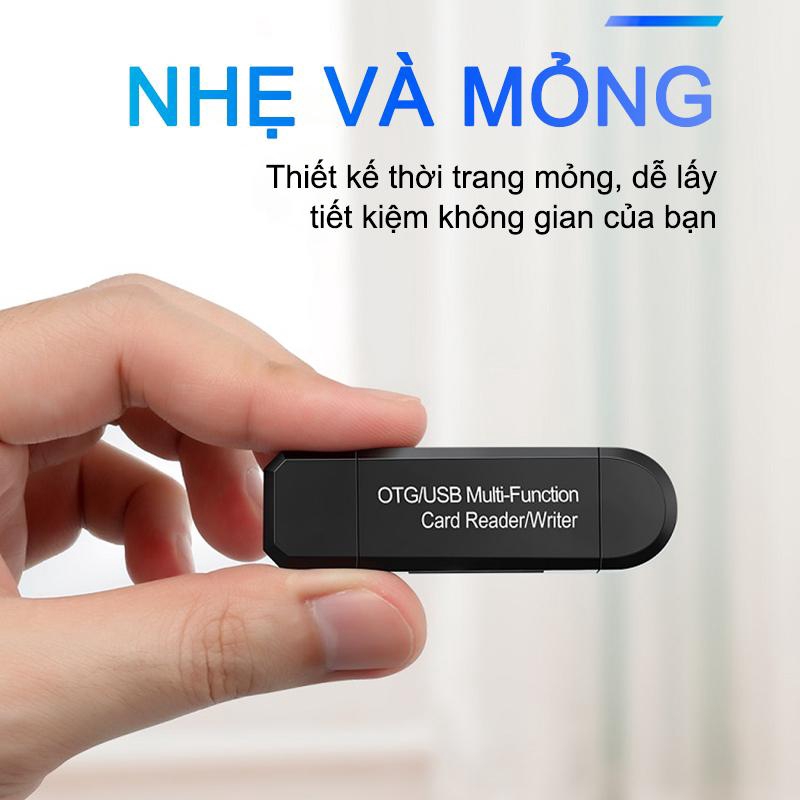 USB + OTG Micro SD / SDXC Bộ đọc thẻ TF Bộ điều hợp đa chức năng U Đĩa PC Điện thoại Bộ đọc thẻ nhớ [DKQ01]