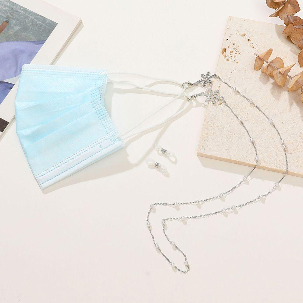 Wmes15h Dây Xích Đeo Mắt Kính Bằng Hợp Kim Hình Bông Tuyết Phong Cách Hàn Quốc Cá Tính