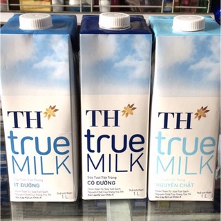 Sữa Tươi Tiệt Trùng TH True Milk Nguyên Chất Không Đường/Ít Đường/Có Đường Hộp 1 Lít