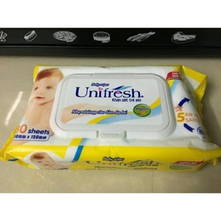 Khăn Ướt Unifresh Không Mùi Vitamin E 80M (80 Miếng)