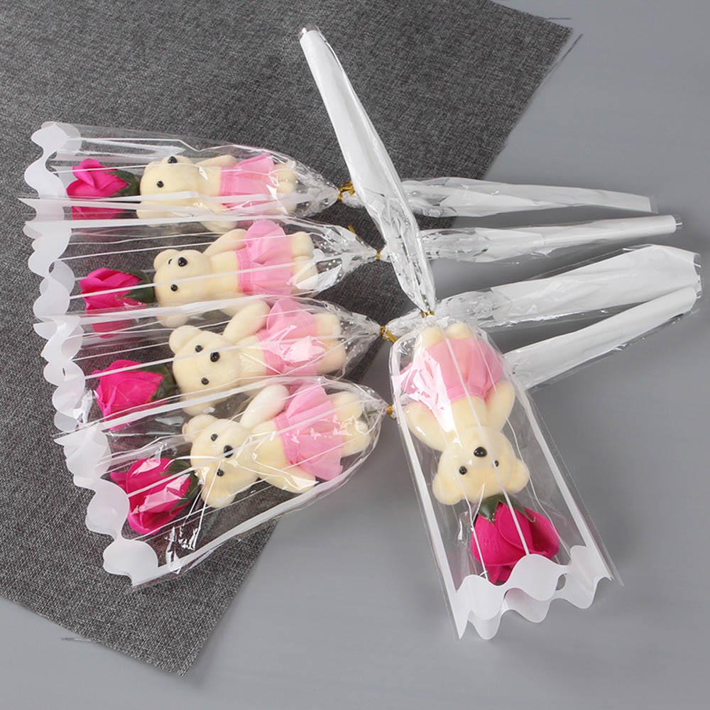 Bộ 5 Xà Phòng Hình Gấu Bông Dễ Thương Lãng Mạn Dùng Làm Quà Tặng