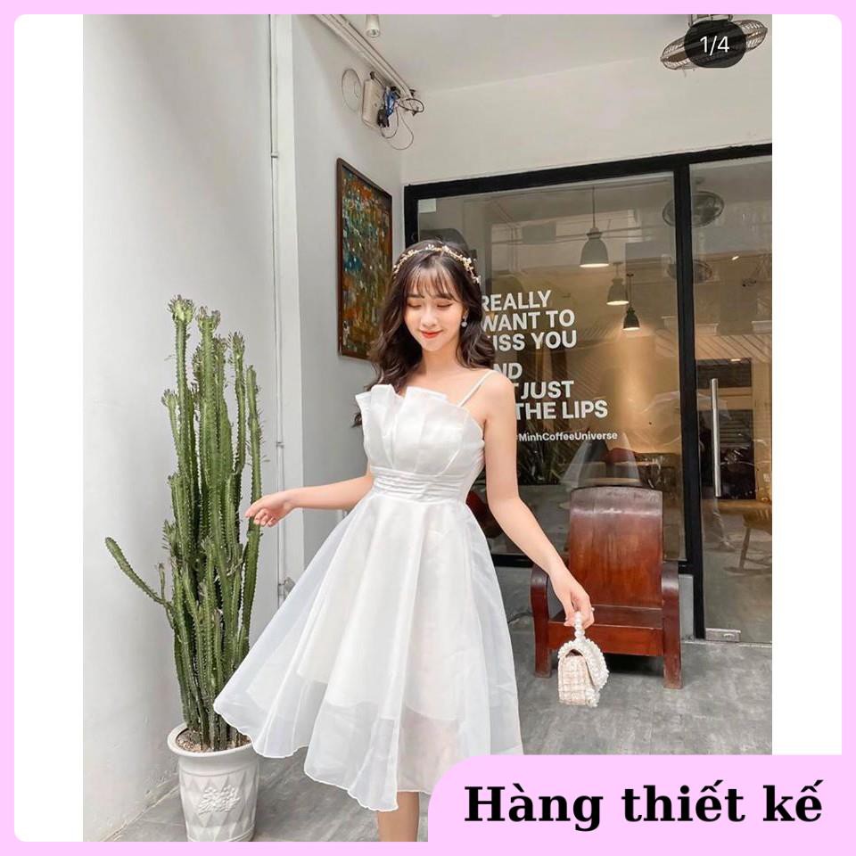 ( Hàng cao cấp ) Đầm 2 dây dạo phố xếp bèo ngực nhẹ nhàng, dễ thương Yuki Dress | BigBuy360 - bigbuy360.vn