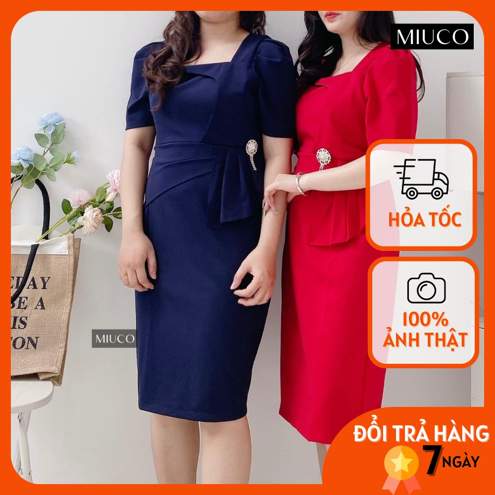 Đầm đi tiệc cho mẹ u40 u50 - Đầm Peplum che bụng [Miu011] | BigBuy360 - bigbuy360.vn