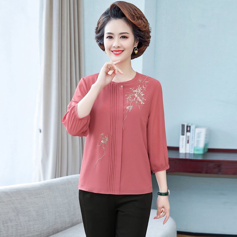 ️CÓ BIG SIZE️ÁO TRUNG NIÊN NỮ QUÝ PHÁI CHO CÁC BÀ CÁC MẸ ĐI TIỆC, ÁO SƠ MI TRUNG NIÊN CÁCH ĐIỆU U50 - U6- U70...