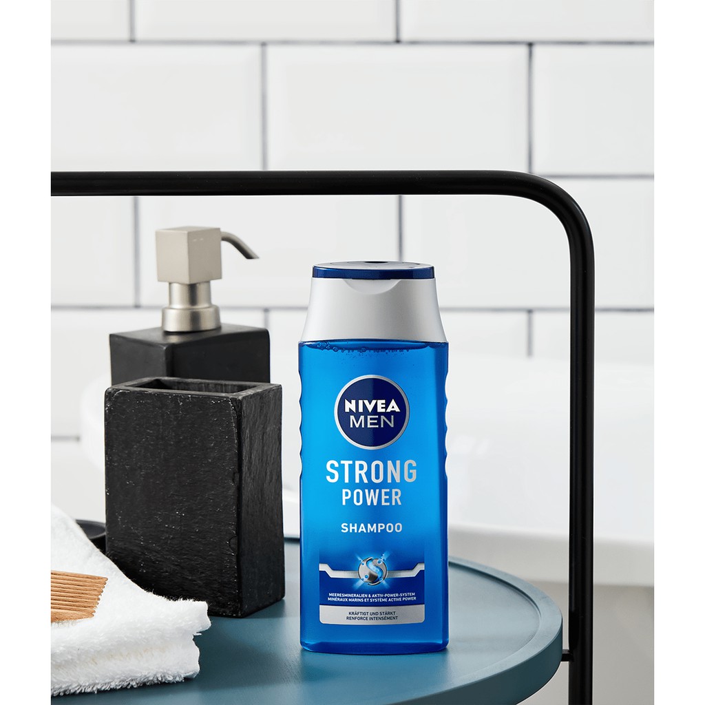 DẦU GỘI CHĂM SÓC TÓC CHO CÁC ANH NIVEA MEN STRONG POWER 400ml