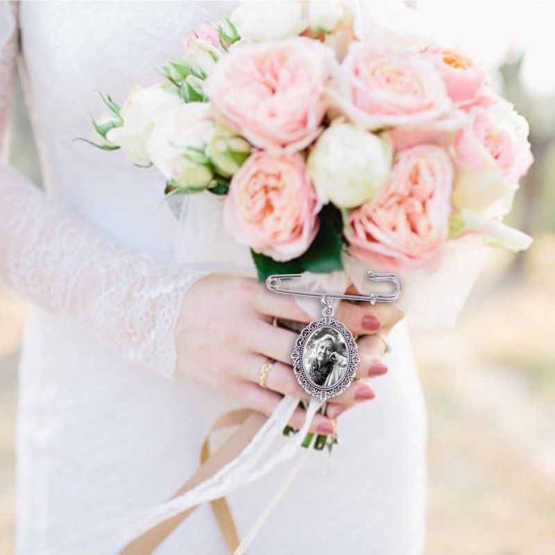 Khung Ảnh Cưới Bằng Kính Cabochon Hình Oval Phối Ren Độc Đáo Diy