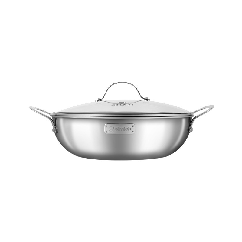 Chảo sâu lòng inox cao cấp đáy liền Elmich Trimax EL-3797size 28cm