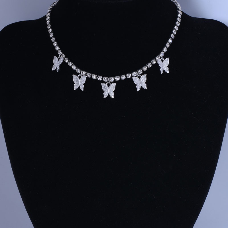 Dây chuyền Vòng cổ nữ hình đàn bướm đính đá sang chảnh BAG U DCBUOM2