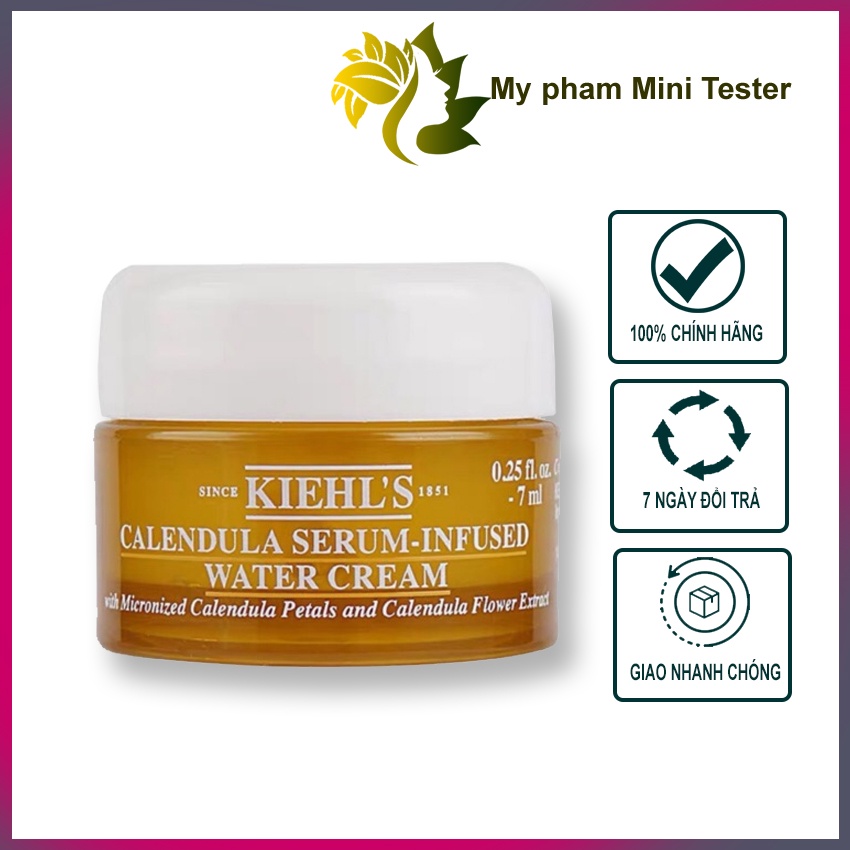 Kem dưỡng ngậm nước chiết suất hoa cúc - Kiehls Calendula Serum-Infused Water Cream 7ml