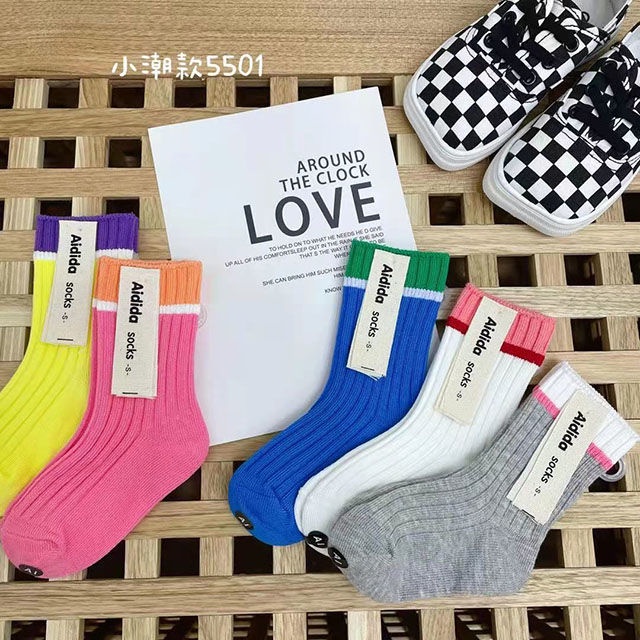 [Hàng Mới Về] Vớ Trẻ Em Thoáng Khí Thoải Mái Màu Kẹo Kiểu Dáng Đơn Giản Thời Trang 5