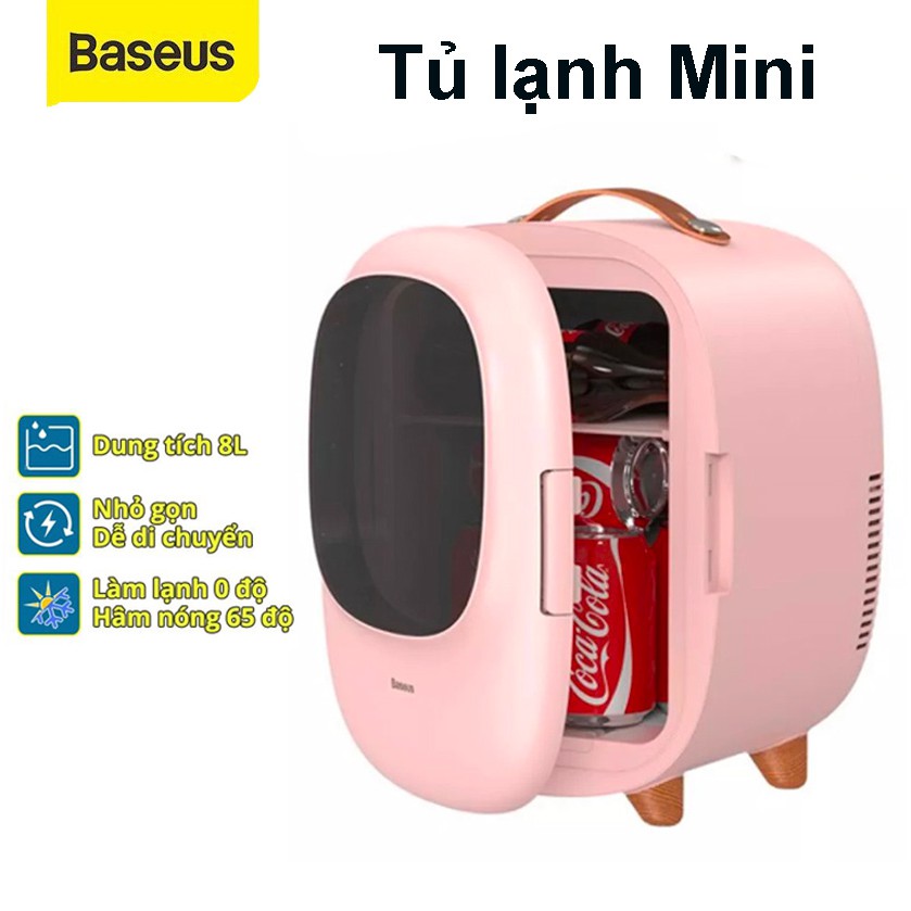 Tủ lạnh mini Điện 2 chiều Baseus Zero Space 8L dùng gia đình và trên ô tô