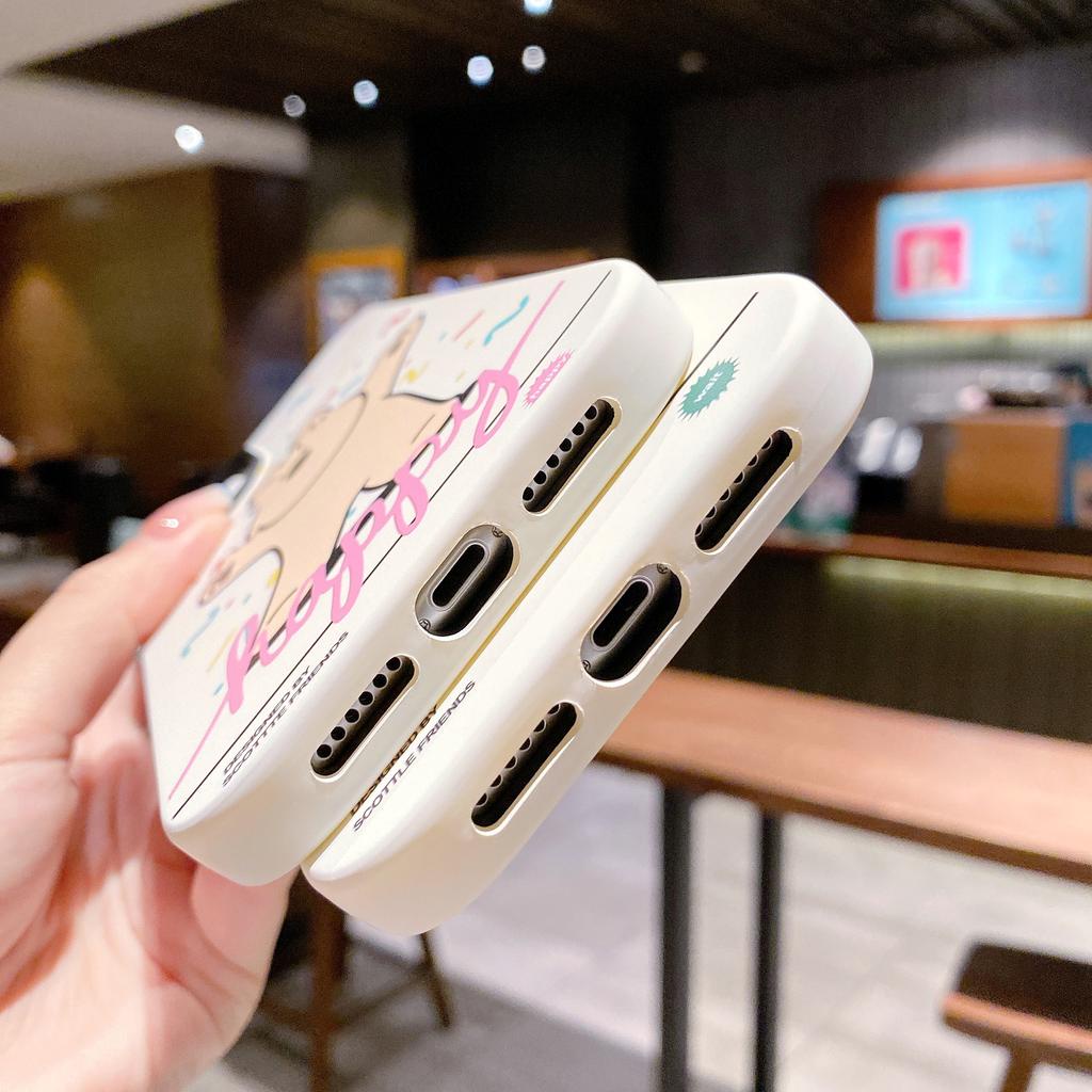 Ốp Điện Thoại Viền Cong in Hình Chú Chó Vui Vẻ 3 Trong 1 Cho iPhone 13Promax 12 11 7Plus X Xs Max XR 8 7